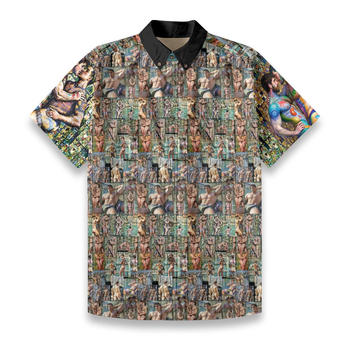 The Bathers Club — All-Over Print Slub Cotton Shirt - Image 4